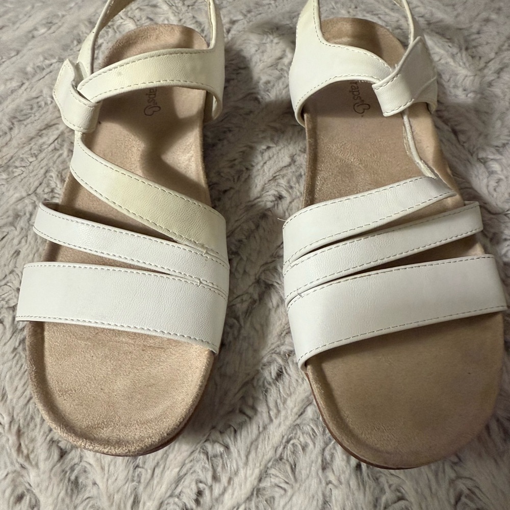 BareTraps White Strappy Sandals